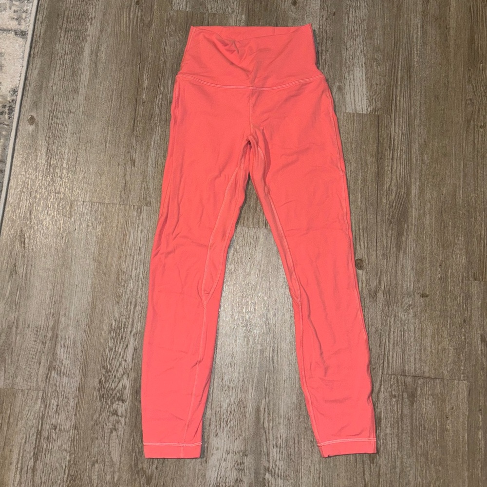 Lulu raspberry cream leggings